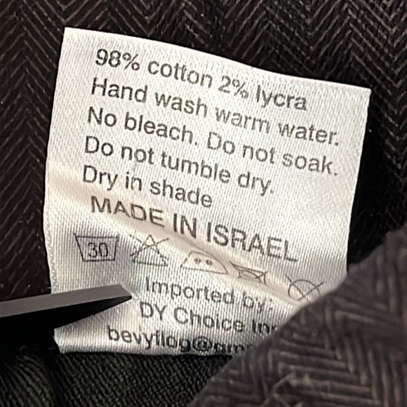 Bevy Flog Dafna Black Herringbone Skinny Pants - Picture 7 of 7